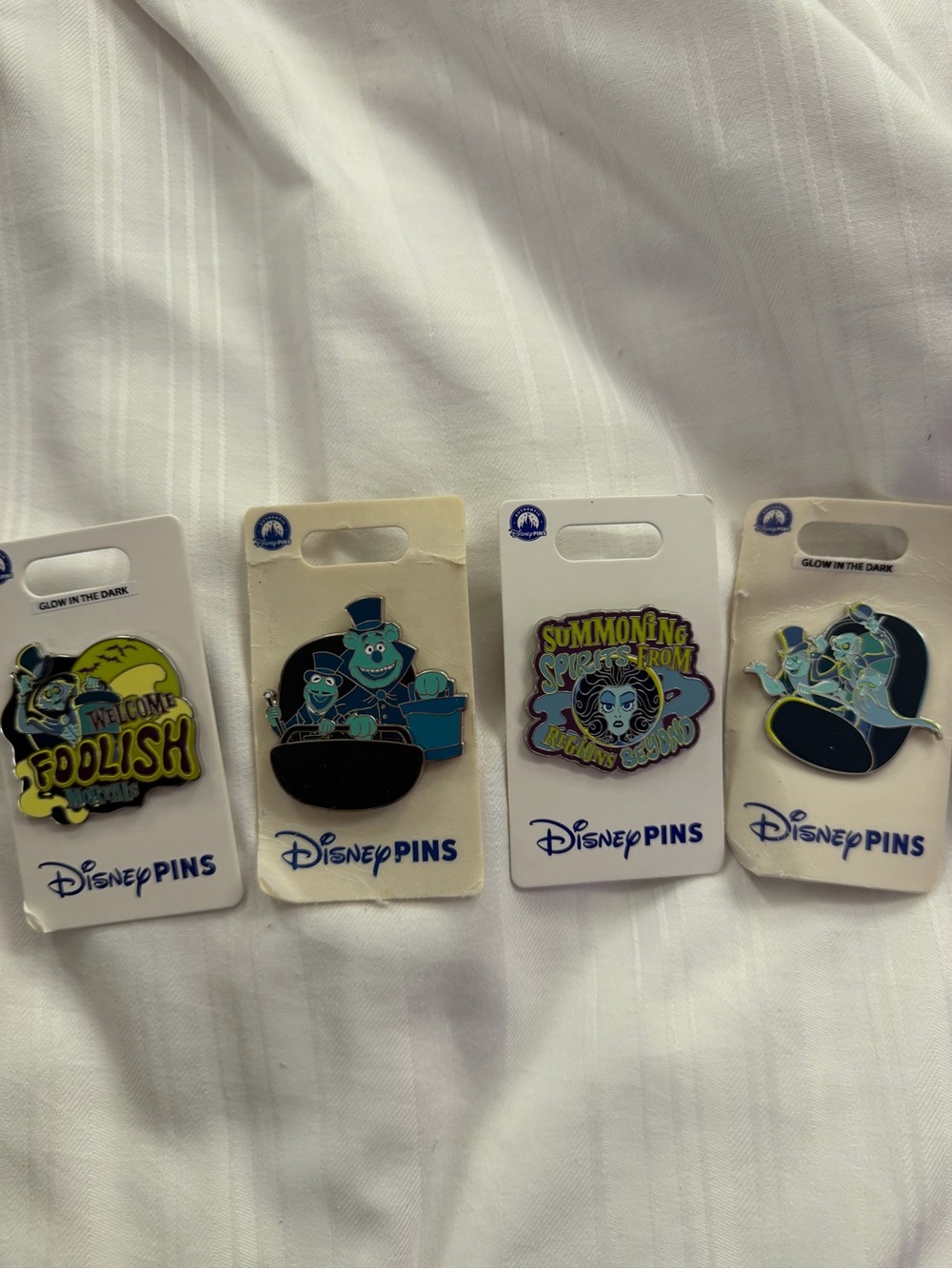 Disney haunted mansion pin set Glow-in-the-Dark Character Pin - Blue and Yellow